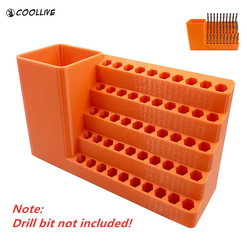 Tools Box For Workshop - 50-Hole Hex Screwdriver Bit Storage Box