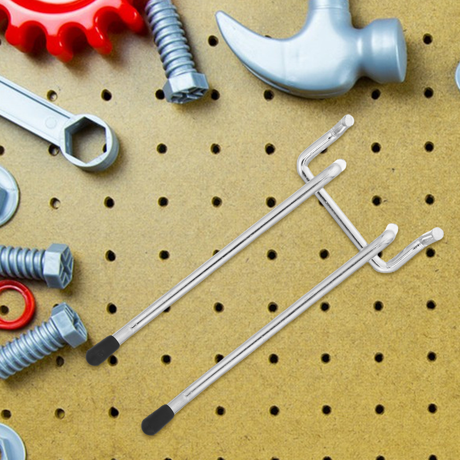 Workshop Tools.Hanging Board - 6Pcs Metal Peg Board Hooks Heavy