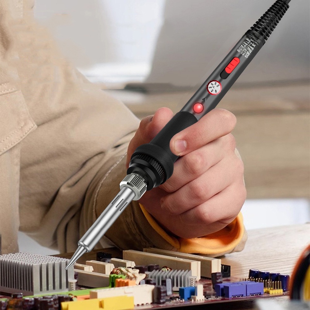 Tools In Electrical Workshop - 80W Electric Soldering Iron Set With