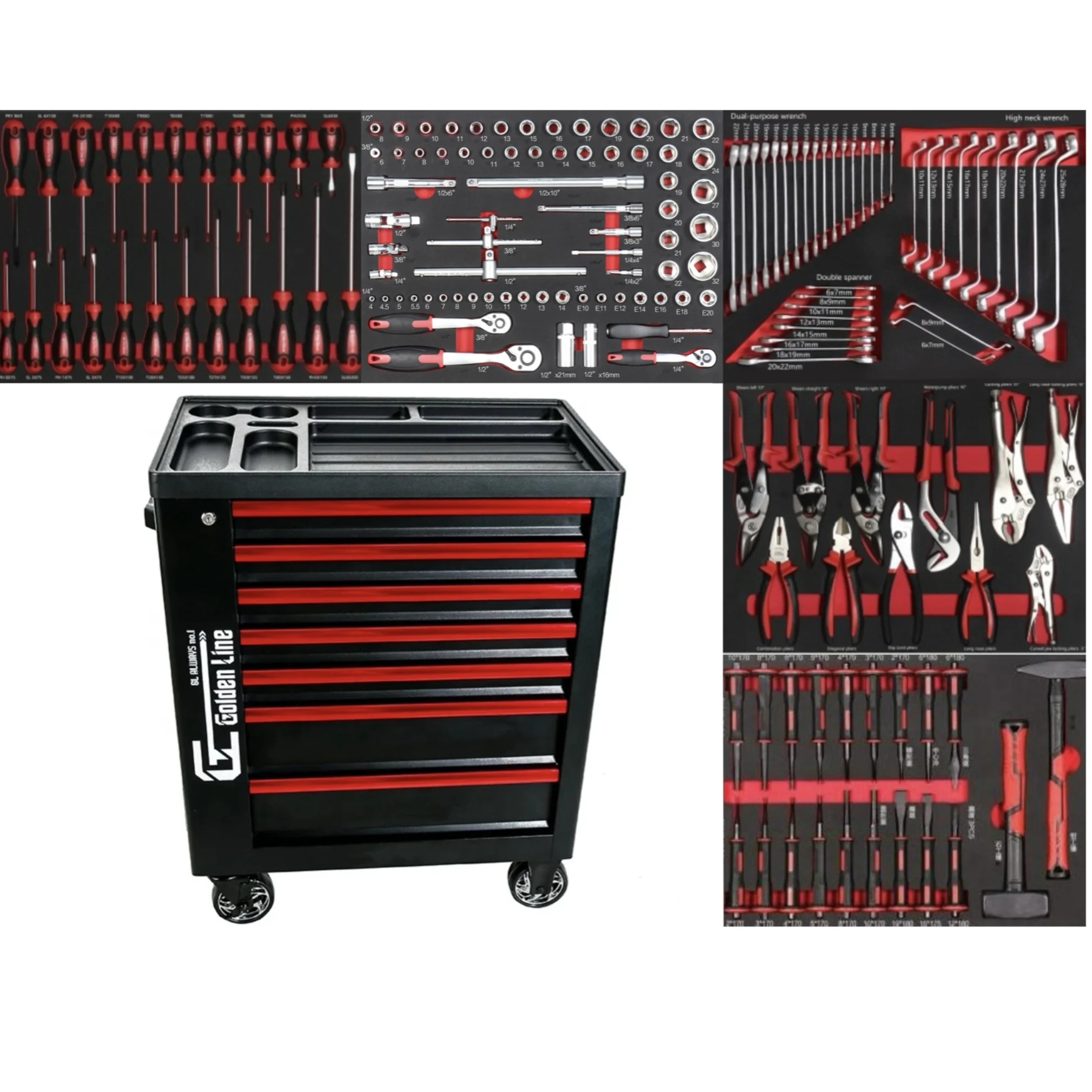 Tools In Electrical Workshop - 7 Drawer Tool Box 5 Layer