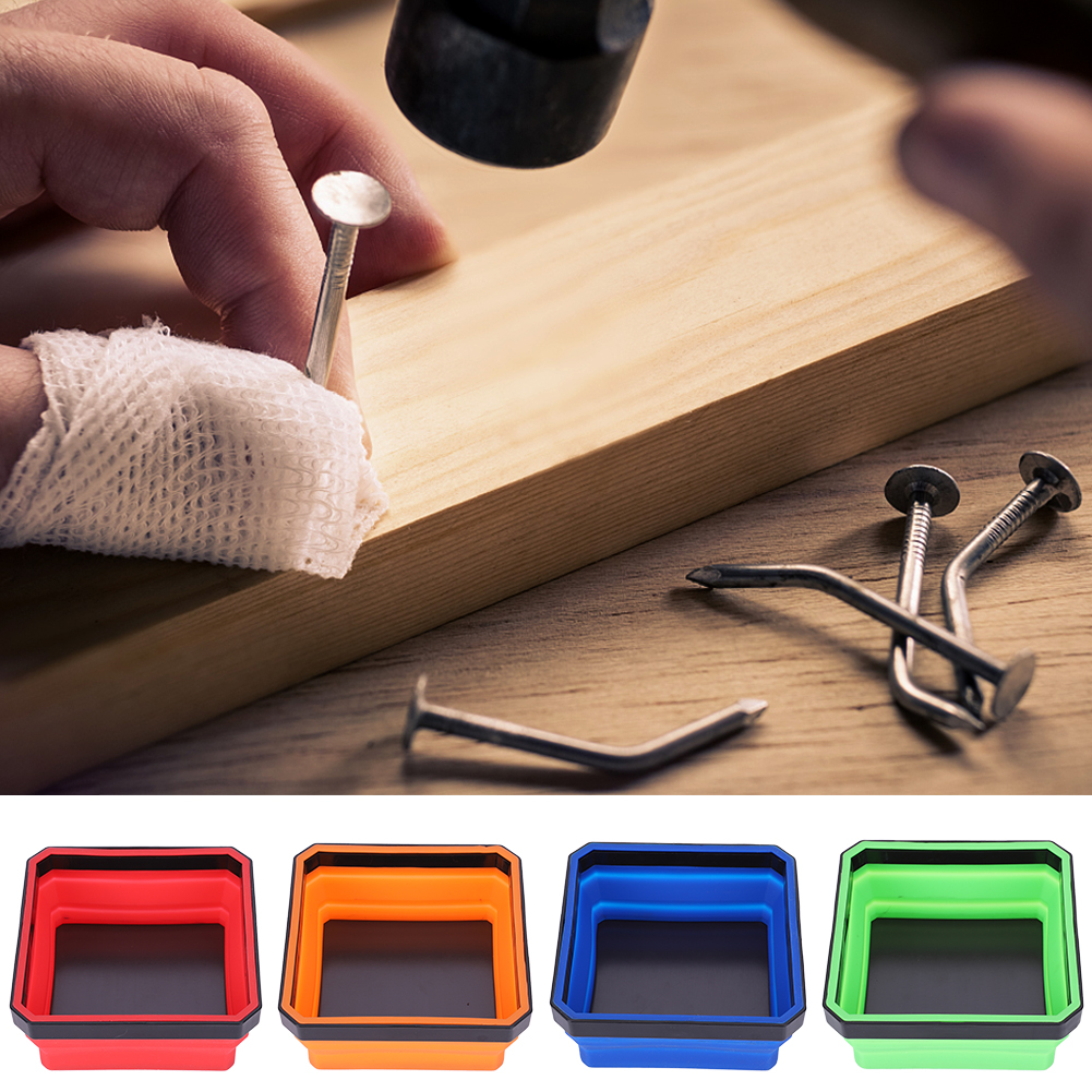 Magnetic Parts Tray - 4.53 In Collapsible Magnetic Parts Tray