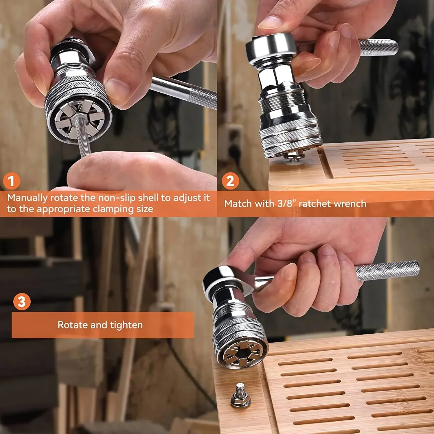 Workshop Tools Sale - Universal Electric Wrench Sleeve Converter Fits