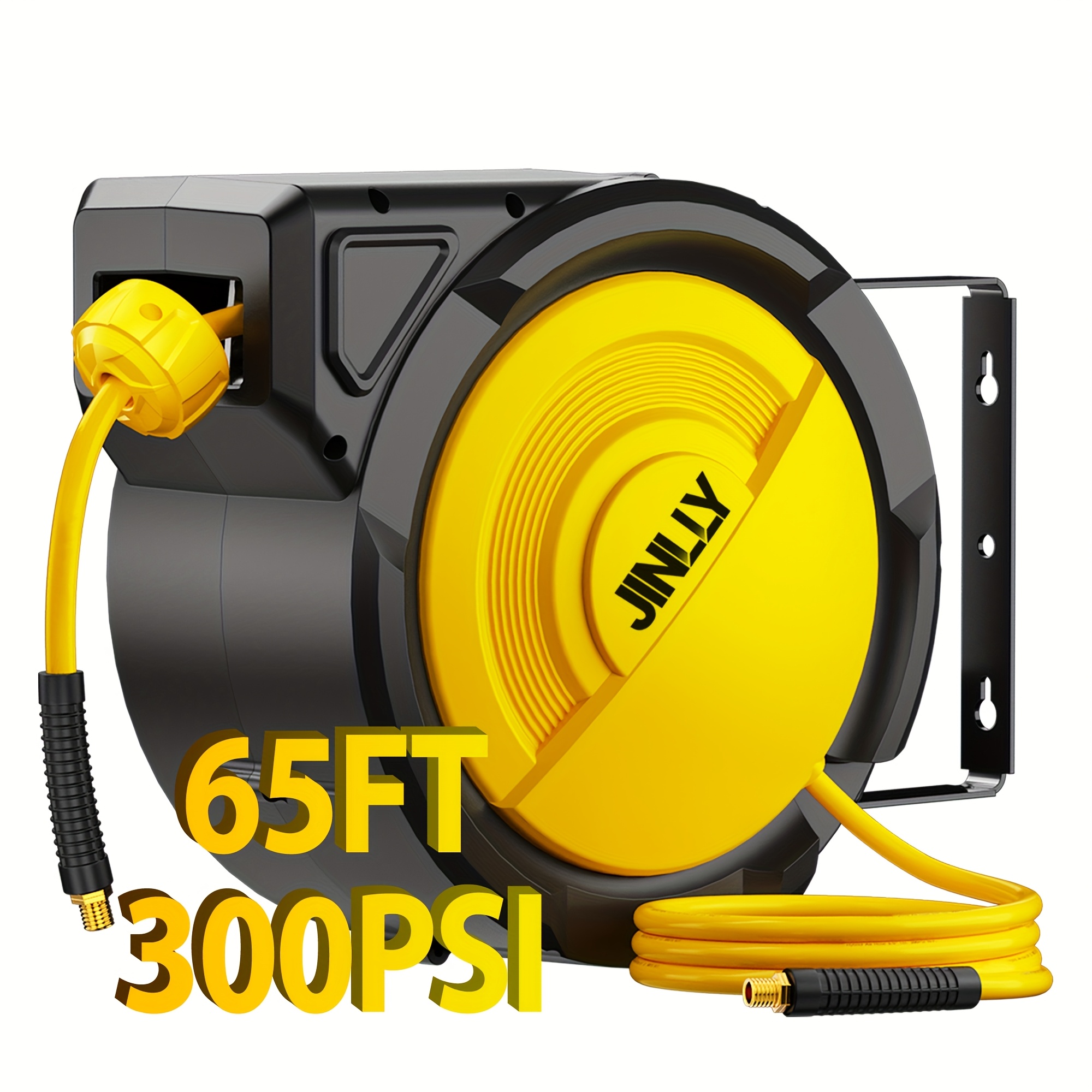 Tools In Workshop - Heavy-Duty Retractable Air Hose Reel with