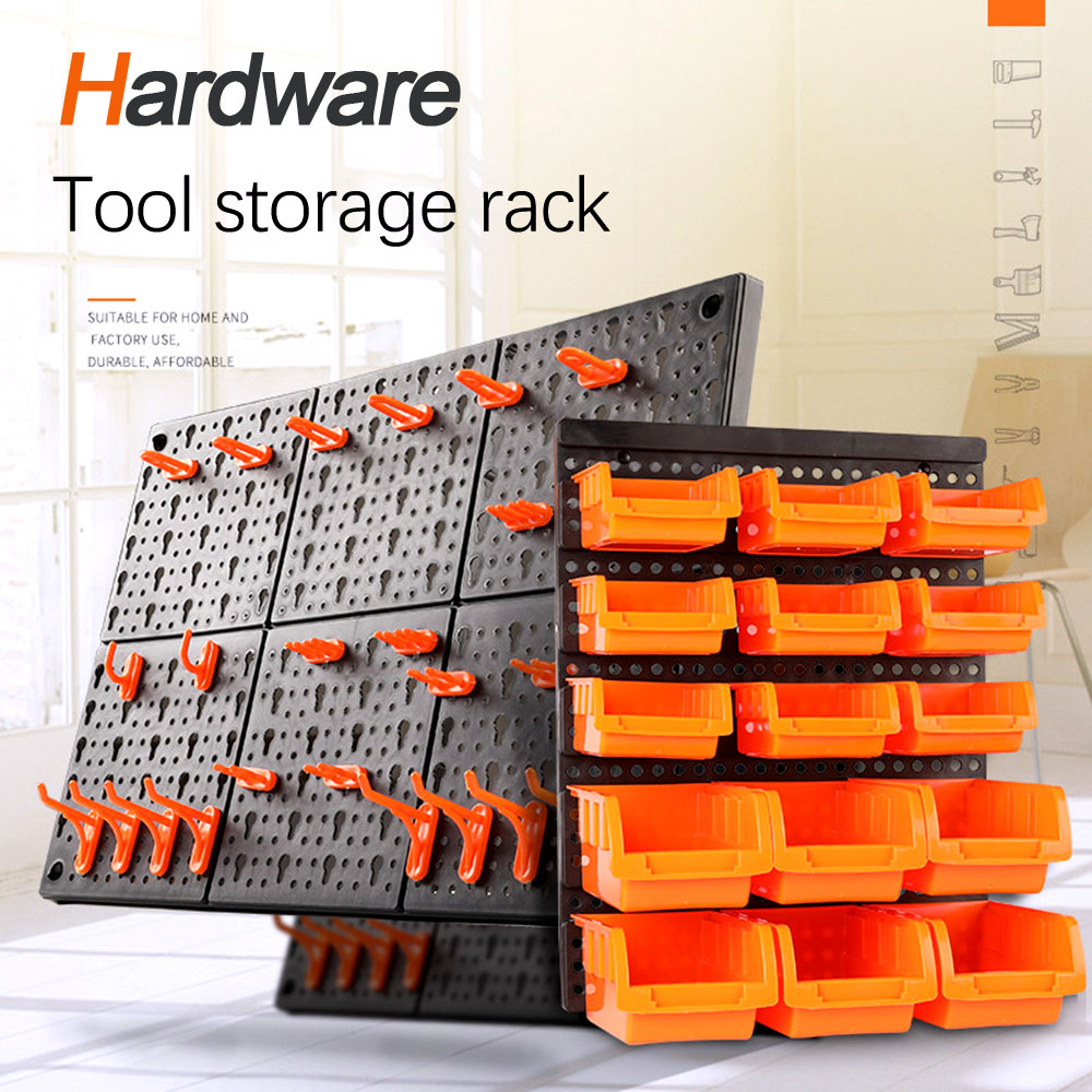 Hand Tools In Workshop - Garage Wall Organization Bins Hanging Wall