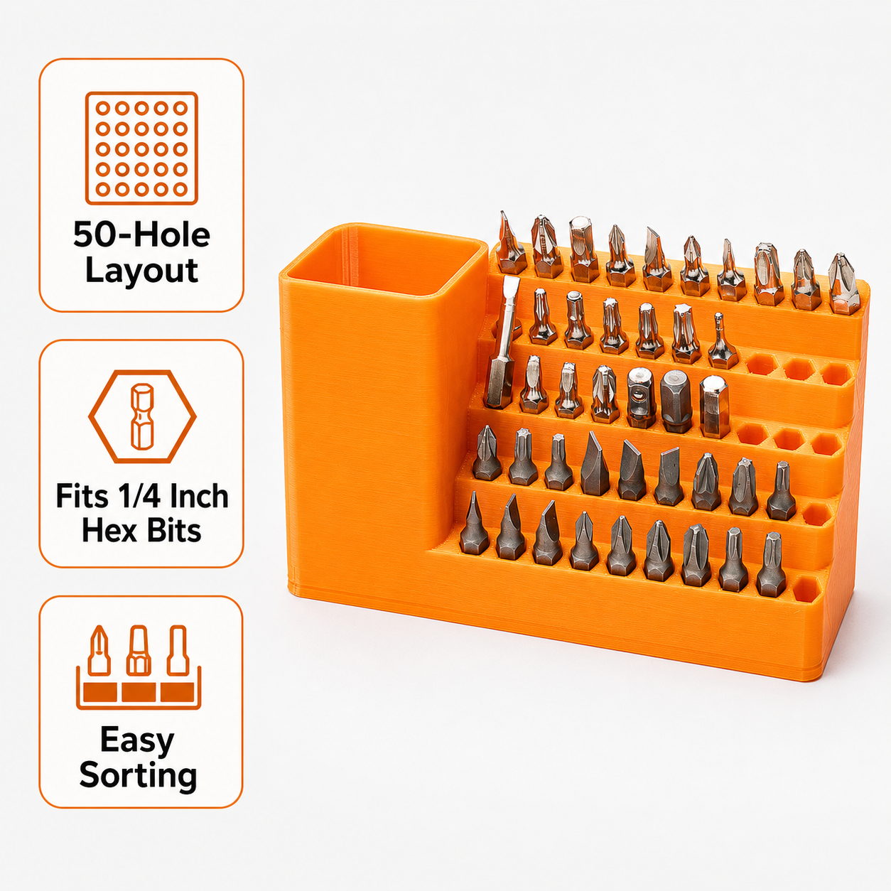 50-Hole Hex Screwdriver Bit St - огляд і ціна Tools Box For Workshop