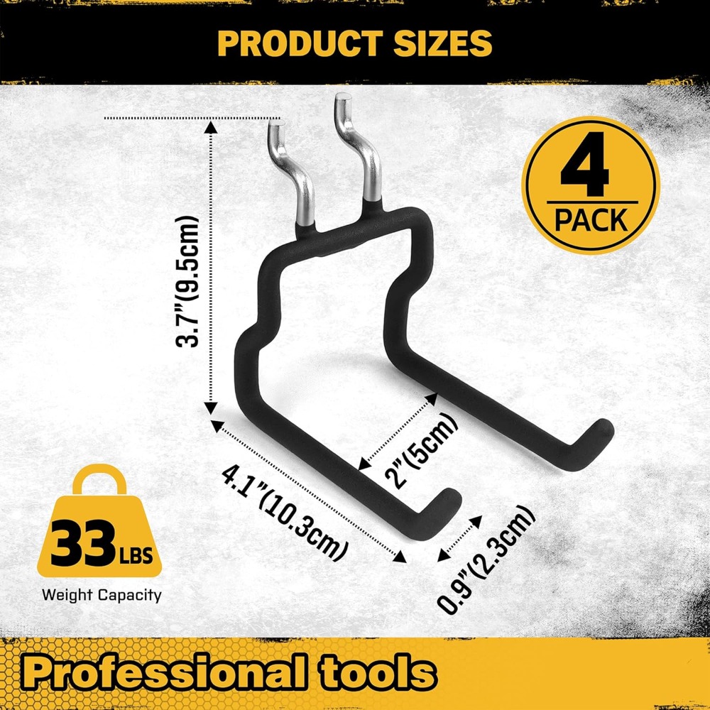 4-Piece Flat Pegboard Hooks Se - огляд і ціна Workshop Tools.Hanging Board