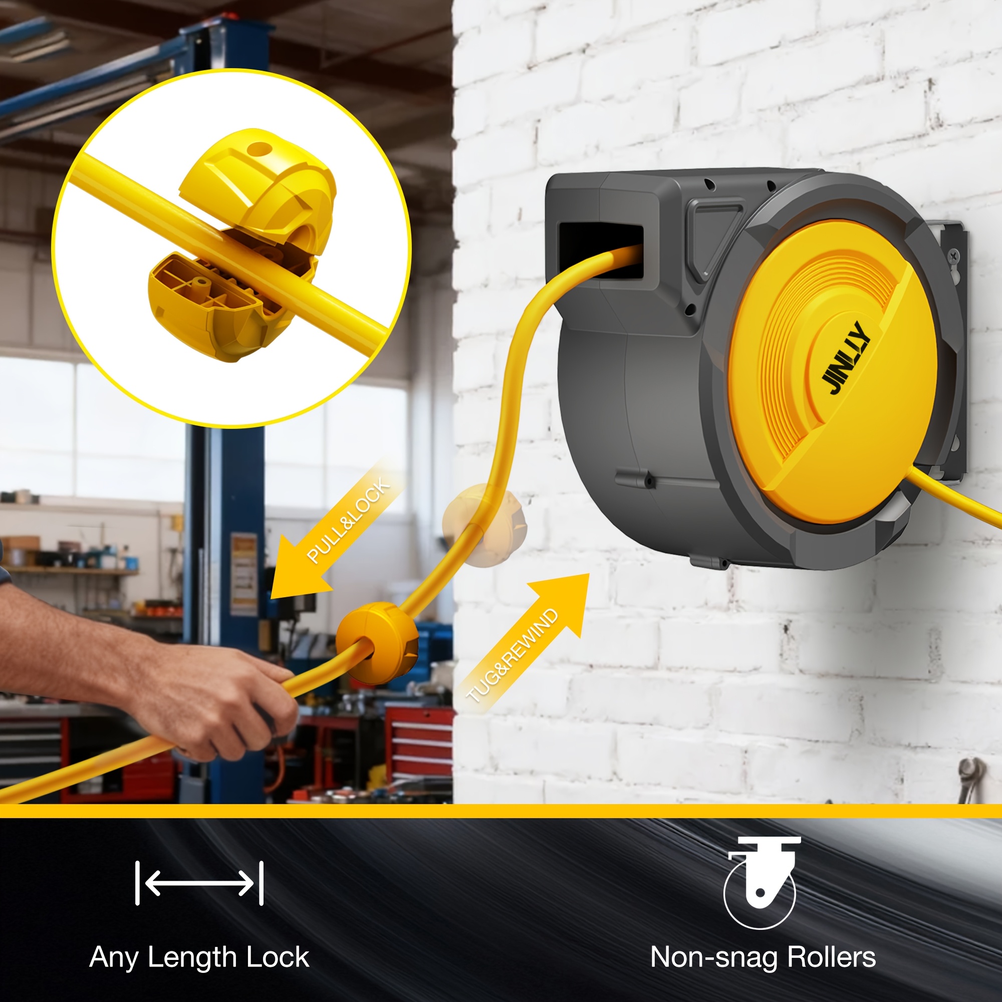 Heavy-Duty Retractable Air Hos - огляд і ціна Tools In Workshop