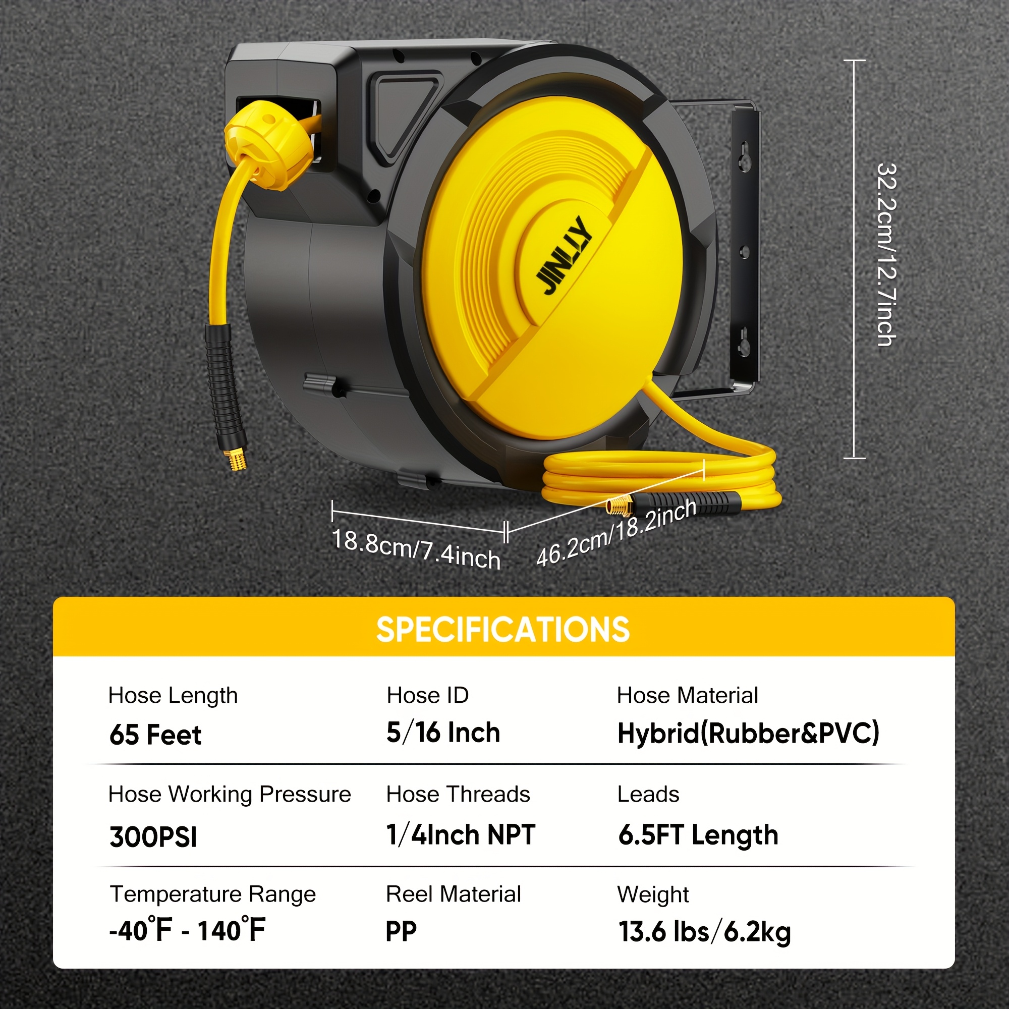 Heavy-Duty Retractable Air Hos - огляд і ціна Tools In Workshop