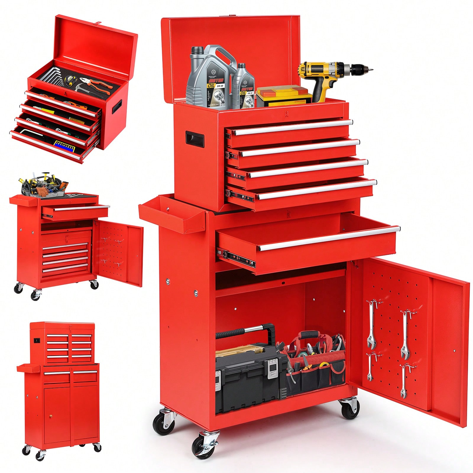 Rolling Tool Chest, 5-Drawer 2 - огляд і ціна Tools Box For Workshop