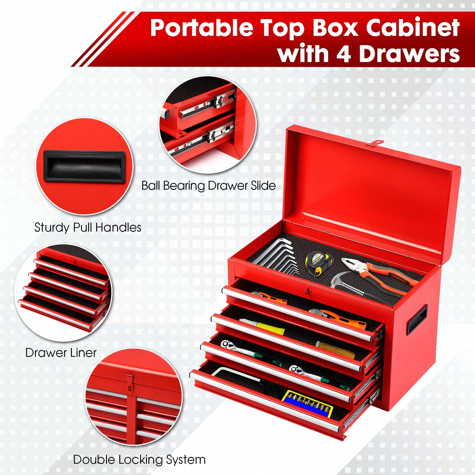 Rolling Tool Chest, 5-Drawer 2 - огляд і ціна Tools Box For Workshop