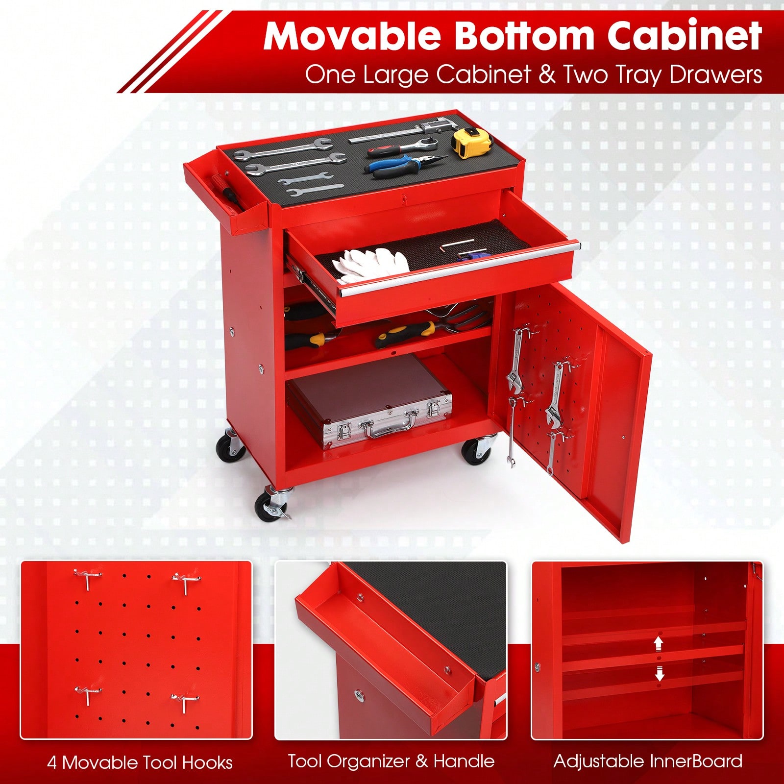 Rolling Tool Chest, 5-Drawer 2 - огляд і ціна Tools Box For Workshop
